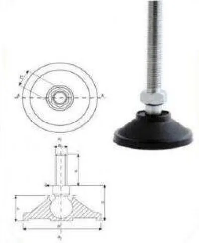No4 M16x150 Sehpa Ayak Oynar Baş Komp. Metal