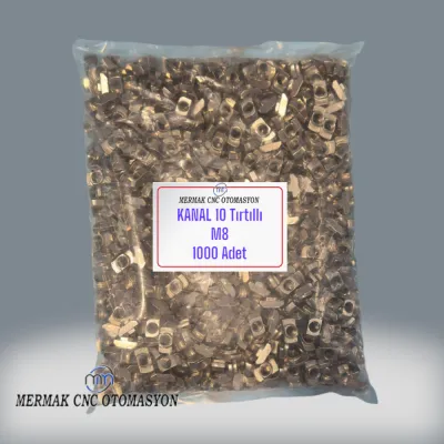 10 Kanal M8 Tırtıllı Somun (1000 Adet)