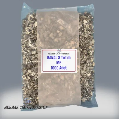 8 Kanal M6 1000 Adet Tırtıllı Somun