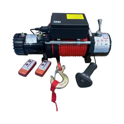 12v 13500 Lb Sentetik 11mm Halatlı Off-road Vinçleri Kırmızı