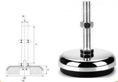 80 Lik M20x150 Tezgah Tamponu Bombeli Krom